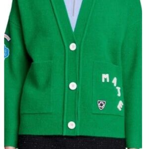 Brand new with tag never worn original iconic Maje green cardigan size 3 Large